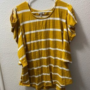 Umgee Mustard Peakaboo Top